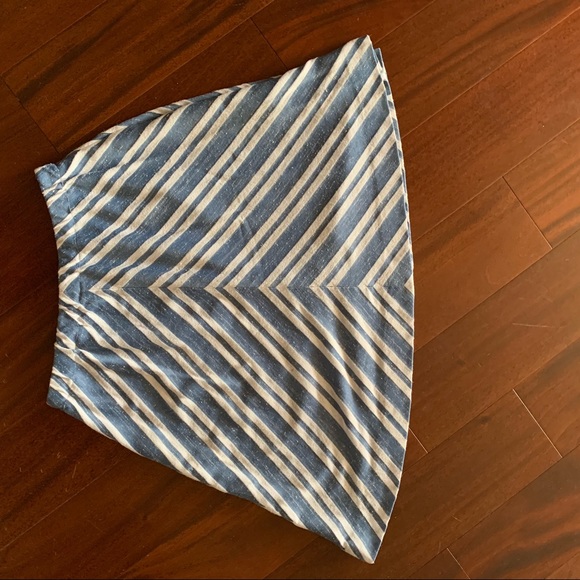Vintage chevron blue skirt XS/S 70s - Picture 4 of 6
